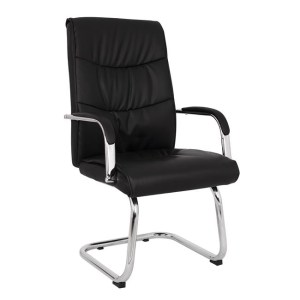 59665 ΠΟΛΥΘΡΟΝΑ JACOB HM1045.11 ΜΑΥΡΟ PU ΜΕ ΒΑΣΗ ΧΡΩΜΙΟΥ 57x66,5x102 cm