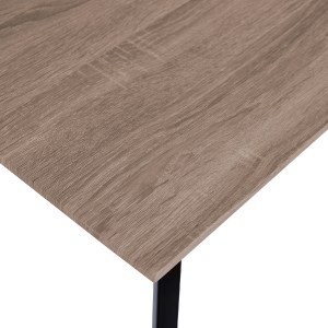 59681 ΤΡΑΠΕΖΙ ΤΡΑΠΕΖΑΡΙΑΣ OFIRA 140X80 SONAMA ΜΕ ΜΑΥΡΑ ΠΟΔΙΑ HM8374