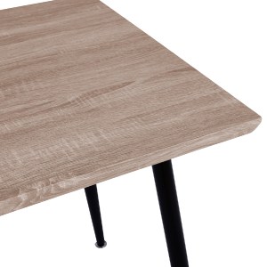 59682 ΤΡΑΠΕΖΙ ΤΡΑΠΕΖΑΡΙΑΣ PALOMA HM8334.01, 120X70Χ76,5 SONΟMA, ΜΑΥΡΑ ΠΟΔΙΑ
