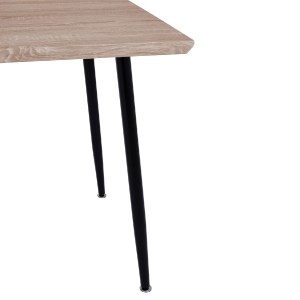 59682 ΤΡΑΠΕΖΙ ΤΡΑΠΕΖΑΡΙΑΣ PALOMA HM8334.01, 120X70Χ76,5 SONΟMA, ΜΑΥΡΑ ΠΟΔΙΑ