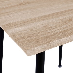 59683 ΤΡΑΠΕΖΙ ΤΡΑΠΕΖΑΡΙΑΣ PALOMA HM8335.01, 70Χ70X76.5, SONOMA, ΜΑΥΡΑ ΠΟΔΙΑ