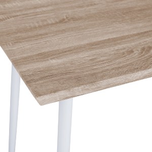 59691 ΤΡΑΠΕΖΙ ΤΡΑΠΕΖΑΡΙΑΣ PALOMA HM8334.02, 120X70X76,5- SONOMA, ΛΕΥΚΑ ΠΟΔΙΑ