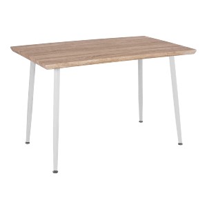 59691 ΤΡΑΠΕΖΙ ΤΡΑΠΕΖΑΡΙΑΣ PALOMA HM8334.02, 120X70X76,5- SONOMA, ΛΕΥΚΑ ΠΟΔΙΑ