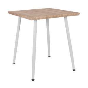 59694 ΤΡΑΠΕΖΙ ΤΡΑΠΕΖΑΡΙΑΣ PALOMA HM8335.02, 70Χ70X76,5, SONOMA, ΛΕΥΚΑ ΠΟΔΙΑ