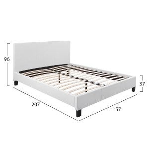 59810 ΚΡΕΒΑΤΙ BECCA 150x200 εκ. ΜΕ PU ΛΕΥΚΟ HM553.01