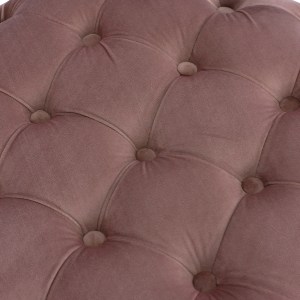 59844 ΣΚΑΜΠΟ KASSIE  ΣΑΠΙΟ ΜΗΛΟ ΒΕΛΟΥΔΟ ΤΥΠΟΥ CHESTERFIELD HM8406.02 Φ60x43Υ εκ.