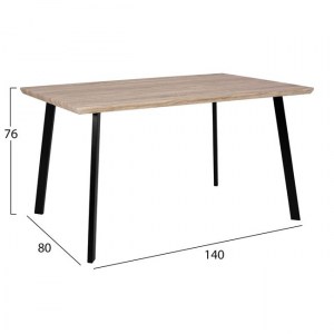 59883 ΣΕΤ ΤΡΑΠΕΖΑΡΙΑΣ 5ΤΜΧ HM10347 ΤΡΑΠΕΖΙ 140x80x76 cm & 4 ΚΑΡΕΚΛΕΣ VEGAS