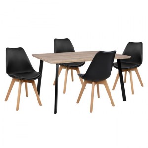59883 ΣΕΤ ΤΡΑΠΕΖΑΡΙΑΣ 5ΤΜΧ HM10347 ΤΡΑΠΕΖΙ 140x80x76 cm & 4 ΚΑΡΕΚΛΕΣ VEGAS