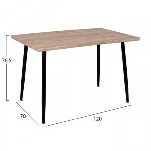 59885 ΣΕΤ ΤΡΑΠΕΖΑΡΙΑΣ 5ΤΜΧ HM10350.01 ΤΡΑΠΕΖΙ 120x70x76,5 cm & ΚΑΡΕΚΛΕΣ VEGAS