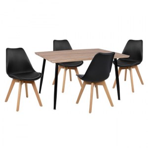 59885 ΣΕΤ ΤΡΑΠΕΖΑΡΙΑΣ 5ΤΜΧ HM10350.01 ΤΡΑΠΕΖΙ 120x70x76,5 cm & ΚΑΡΕΚΛΕΣ VEGAS