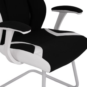 59972 ΠΟΛΥΘΡΟΝΑ ZAHARA HM1102.02 ΣΕ ΧΡΩΜΑ ΜΑΥΡΟ ΜΕ ΑΣΠΡΟ 66,5x63x108cm