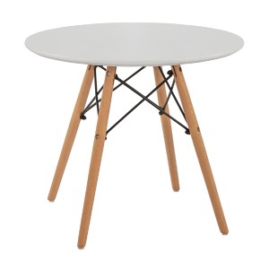 60338 ΤΡΑΠΕΖΙ MINIMAL KID HM8451.01 ΣΤΡΟΓΓYΛΟ Φ60X51Υ ΛΕΥΚΟ