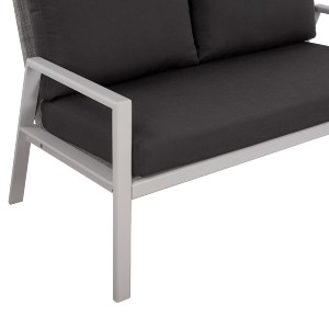 60551 ΚΑΝΑΠΕΣ ΔΙΘΕΣΙΟΣ ΑΛΟΥΜΙΝΙΟΥ TABBY HM5561.01 ΛΕΥΚΟΣ ΜΕ ΜΑΞΙΛΑΡΙΑ
