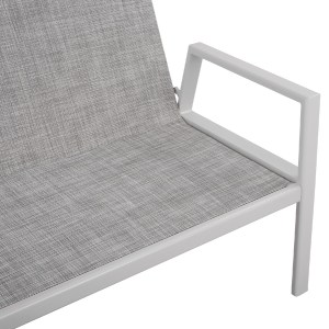 60551 ΚΑΝΑΠΕΣ ΔΙΘΕΣΙΟΣ ΑΛΟΥΜΙΝΙΟΥ TABBY HM5561.01 ΛΕΥΚΟΣ ΜΕ ΜΑΞΙΛΑΡΙΑ