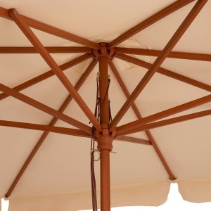 60572 ΟΜΠΡΕΛΑ ΕΠΑΓΓΕΛΜΑΤΙΚΗ WALLER 3,00X3,00X2,50Y ΜΕ ΞΥΛΙΝΟ ΣΚΕΛΕΤΟ HM6022 ΜΠΕΖ