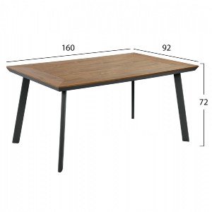 60619 ΤΡΑΠΕΖΙ ΑΛΟΥΜΙΝΙΟΥ TABER ΜΕ POLYWOOD HM5132.12 ΓΚΡΙ 160x92x72