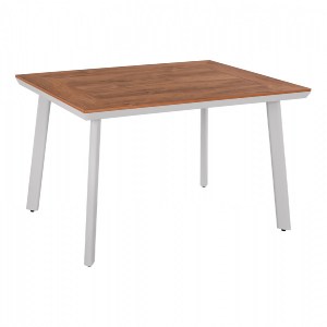 60620 ΤΡΑΠΕΖΙ ΑΛΟΥΜΙΝΙΟΥ TABER ΜΕ POLYWOOD ΛΕΥΚΟ 120x80x72,5Υ εκ. HM5562.01