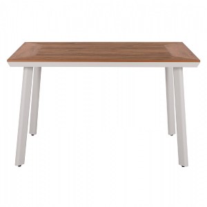 60620 ΤΡΑΠΕΖΙ ΑΛΟΥΜΙΝΙΟΥ TABER ΜΕ POLYWOOD ΛΕΥΚΟ 120x80x72,5Υ εκ. HM5562.01