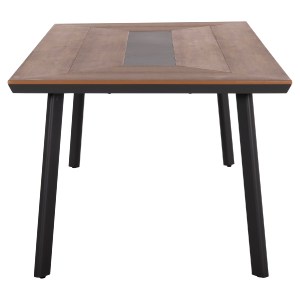 60630 ΤΡΑΠΕΖΙ ΑΛΟΥΜΙΝΙΟΥ TABER ΜΕ POLYWOOD 200X100 ΓΚΡΙ HM5131.12