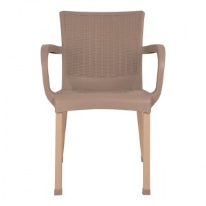 60960 ΠΟΛΥΘΡΟΝΑ ΠΟΛΥΠΡΟΠΥΛΕΝΙΟΥ RATTAN ΠΟΔΙ ALU HM5591.02 ΚΑΠΟΥΤΣΙΝΟ