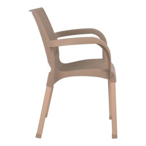 60960 ΠΟΛΥΘΡΟΝΑ ΠΟΛΥΠΡΟΠΥΛΕΝΙΟΥ RATTAN ΠΟΔΙ ALU HM5591.02 ΚΑΠΟΥΤΣΙΝΟ