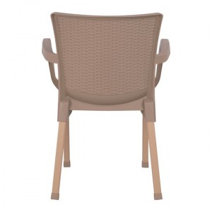 60960 ΠΟΛΥΘΡΟΝΑ ΠΟΛΥΠΡΟΠΥΛΕΝΙΟΥ RATTAN ΠΟΔΙ ALU HM5591.02 ΚΑΠΟΥΤΣΙΝΟ