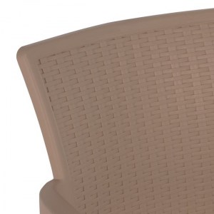 60960 ΠΟΛΥΘΡΟΝΑ ΠΟΛΥΠΡΟΠΥΛΕΝΙΟΥ RATTAN ΠΟΔΙ ALU HM5591.02 ΚΑΠΟΥΤΣΙΝΟ
