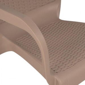 60960 ΠΟΛΥΘΡΟΝΑ ΠΟΛΥΠΡΟΠΥΛΕΝΙΟΥ RATTAN ΠΟΔΙ ALU HM5591.02 ΚΑΠΟΥΤΣΙΝΟ