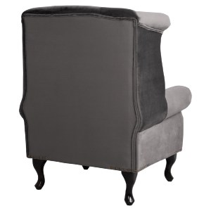 61341 ΠΟΛΥΘΡΟΝΑ-ΜΠΕΡΖΕΡΑ ΓΚΡΙ ΒΕΛΟΥΔΟ T.CHESTERFIELD POLINA 83x75x107Yεκ.HM0053.10