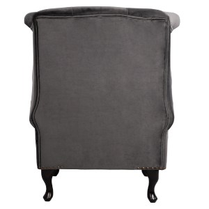 61341 ΠΟΛΥΘΡΟΝΑ-ΜΠΕΡΖΕΡΑ ΓΚΡΙ ΒΕΛΟΥΔΟ T.CHESTERFIELD POLINA 83x75x107Yεκ.HM0053.10