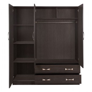 61449 ΝΤΟΥΛΑΠΑ 3ΦΥΛΛΗ CARLY HM384.01 ΜΕ ΔΥΟ ΣΥΡΤΑΡΙΑ ZEBRANO 150X55Χ180Υεκ.