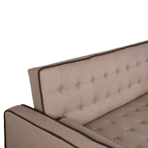 62309 ΚΑΝΑΠΕΣ ΚΡΕΒΑΤΙ SALVADOR HM3150.02 ΜΠΕΖ ΜΕ 2 ΠΛΑΙΝΑ ΜΑΞΙΛΑΡΙΑ 224X88X84Y εκ.