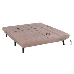 62311 ΚΑΝΑΠΕΣ ΚΡΕΒΑΤΙ ΓΩΝΙΑ ΑΝΑΣΤΡΕΨΙΜΗ ZELDA HM3154.02 ΜΕ ΜΠΕΖ ΥΦΑΣΜΑ 254X163X74Y εκ.
