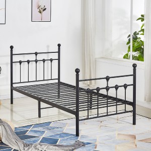 62347 ΚΡΕΒΑΤΙ ΜΕΤΑΛΛΙΚΟ JACINDA 90x190 εκ. ΜΑΥΡΟ ΧΡΩΜΑ HM574.01