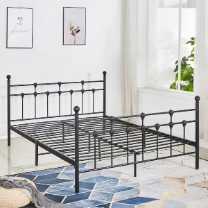 62353 ΚΡΕΒΑΤΙ ΜΕΤΑΛΛΙΚΟ JACINDA 150x200 εκ. ΜΑΥΡΟ ΧΡΩΜΑ HM575.01