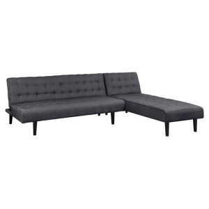 62378 ΚΑΝΑΠΕΣ ΚΡΕΒΑΤΙ ΓΩΝΙΑ ΑΝΑΣΤΡΕΨΙΜΗ ZELDA HM3154.01 ΜΕ ΓΚΡΙ ΥΦΑΣΜΑ 254X163X74Y εκ.