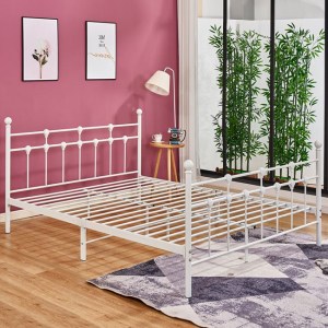 62398 ΚΡΕΒΑΤΙ ΜΕΤΑΛΛΙΚΟ JACINDA 150x200 εκ. ΛΕΥΚΟ ΧΡΩΜΑ HM575.02