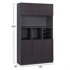 62544 ΒΙΒΛΙΟΘΗΚΗ ΓΡΑΦΕΙΟΥ ΕΠΑΓΓΕΛΜΑΤΙΚΗ ROSEWOOD HM2088 120Χ40Χ200Υ εκ.