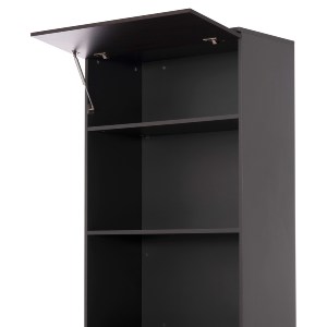 62546 ΒΙΒΛΙΟΘΗΚΗ ΓΡΑΦΕΙΟΥ ΕΠΑΓΓΕΛΜΑΤΙΚΗ ROSEWOOD HM2089 ΜΕΛΑΜΙΝΗ ΓΚΡΙ-WENGE 80Χ40Χ200Υεκ.
