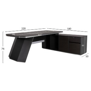 62554 ΓΡΑΦΕΙΟ ΕΠΑΓΓΕΛΜΑΤΙΚΟ ΔΕΞΙΑ ΓΩΝΙΑ ROSEWOOD HM2083R 220X180X76Υ εκ.