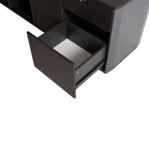 62554 ΓΡΑΦΕΙΟ ΕΠΑΓΓΕΛΜΑΤΙΚΟ ΔΕΞΙΑ ΓΩΝΙΑ ROSEWOOD HM2083R 220X180X76Υ εκ.