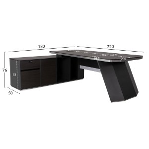 62555 ΓΡΑΦΕΙΟ ΕΠΑΓΓΕΛΜΑΤΙΚΟ ΑΡΙΣΤΕΡΗ ΓΩΝΙΑ ROSEWOOD HM2083L 220X180X76Υεκ.