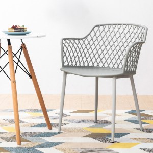 62700 ΠΟΛΥΘΡΟΝΑ ΠΟΛΥΠΡΟΠΥΛΕΝΙΟΥ JOCELYN HM8510.10 ΓΚΡΙ ΜΕ ΜΕΤΑΛΛΙΚΑ ΠΟΔΙΑ 62Χ55,5Χ79Υ εκ.