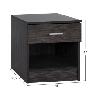 62778 ΚΟΜΟΔΙΝΟ ΜΕ 1 ΣΥΡΤΑΡΙ ZEBRANO 45x35,5x47Υ εκ. HM2345.02