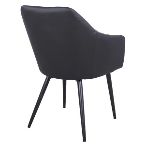 62902 ΠΟΛΥΘΡΟΝΑΚΙ CHARLES HM8522.01 ΜΕ ΥΦΑΣΜΑ ΣΚΟΥΡΟ ΓΚΡΙ PU ΜΑΥΡΟ 57x63x83Υ εκ.