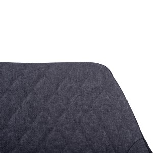 62902 ΠΟΛΥΘΡΟΝΑΚΙ CHARLES HM8522.01 ΜΕ ΥΦΑΣΜΑ ΣΚΟΥΡΟ ΓΚΡΙ PU ΜΑΥΡΟ 57x63x83Υ εκ.