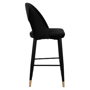 62942 ΣΚΑΜΠΟ ΜΠΑΡ HARPER HM8526.04 ΒΕΛΟΥΔΟ ΜΑΥΡΟ ΜΕ ΜΕΤΑΛΛΙΚΟ ΣΚΕΛΕΤΟ 50Χ51Χ111Υ εκ.