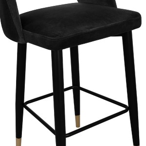 62942 ΣΚΑΜΠΟ ΜΠΑΡ HARPER HM8526.04 ΒΕΛΟΥΔΟ ΜΑΥΡΟ ΜΕ ΜΕΤΑΛΛΙΚΟ ΣΚΕΛΕΤΟ 50Χ51Χ111Υ εκ.