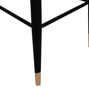 62942 ΣΚΑΜΠΟ ΜΠΑΡ HARPER HM8526.04 ΒΕΛΟΥΔΟ ΜΑΥΡΟ ΜΕ ΜΕΤΑΛΛΙΚΟ ΣΚΕΛΕΤΟ 50Χ51Χ111Υ εκ.