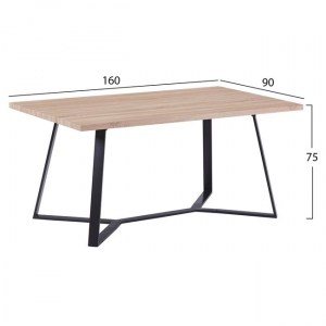 63015 ΣΕΤ ΤΡΑΠΕΖΑΡΙΑΣ HM11182 5ΤΜΧ ΤΡΑΠΕΖΙ ALDWIN MDF & ΚΑΡΕΚΛΕΣ IVY ΚΥΠΑΡΙΣΣΙ ΒΕΛΟΥΔΟ